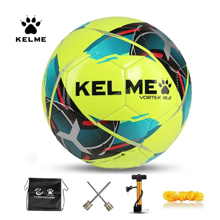 KELME Professional Football Soccer Ball TPU Size 3 Size 4 Size 5 Red Green Goal Team Match Training Balls Machine Sewing 9886130 - Image 1