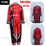 Child Off-road Vehicle Kart ATV Beach Vehicle Breathable Riding Suit Boys and girls One-piece Training Racing Suit Kart Racing