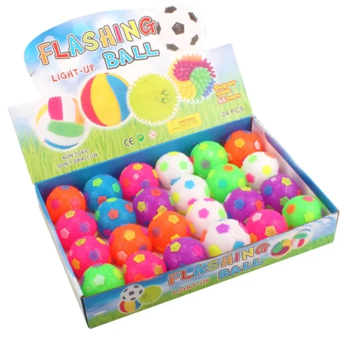 6.5cm Kid Led Football Bouncy Ball PU Will Ring Flash Massage Ball Soccer Ball Clean Teeth Dog Interactive Toys - Image 4