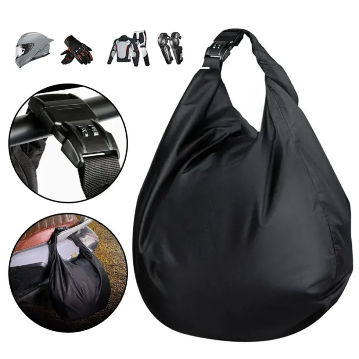 1pc Motorbike Helmet Bag Combination Lock Anti-Theft Luggage Storage Bag Rider Portable Travel Motorcycle Equipments Bag - Image 1