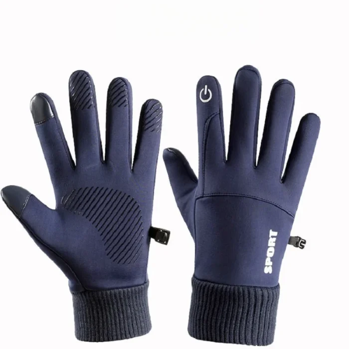﻿ Bicycle Gloves Keep Warm Full Finger Men Winter Windproof Fleece Cycling Glove Touch Screen MTB Road Bike Gloves - Image 3