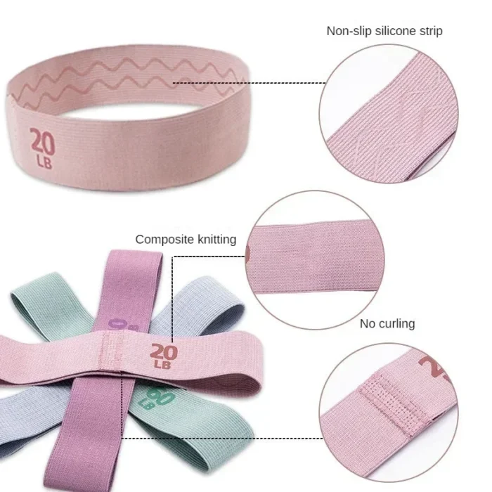 Fabric Elastic Fitness Resistance Bands Yoga Pilates Hip Circle Expander Bands Gym Training Loops Yoga Workout Equipment - Image 3