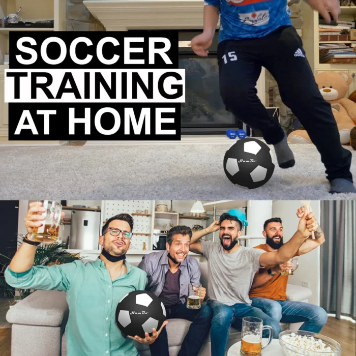 Silent Football Size 7# 5# 3# for Adults & Children Mute Bouncing Indoor No Noise Airless Soccer Ball Foam Ball Fun Sports Games - Image 2