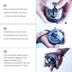 LED Wrist Power Trainer Ball Self-starting Gyro Wrist Hand Ball Arm Hand Muscle Force Fitness Exercise Equipment Strengthener - Image 3