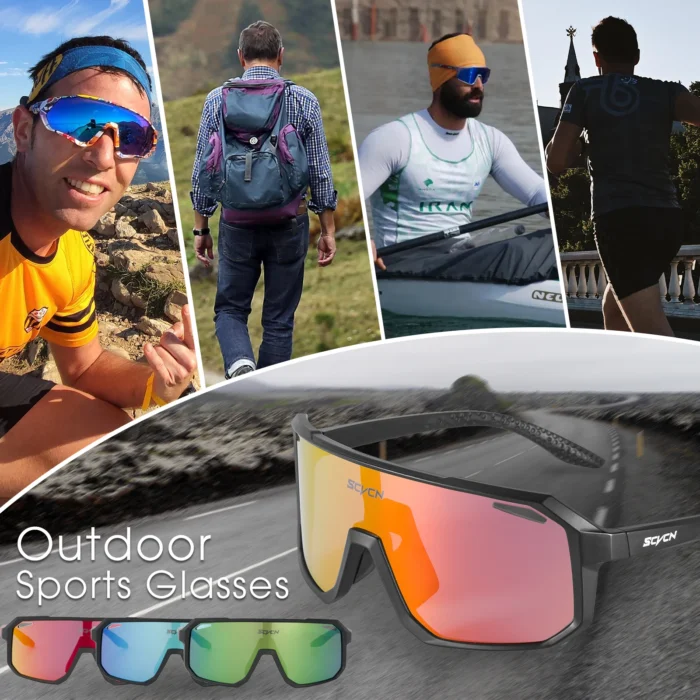 SCVCN Cycling Glasses Bike Sunglasses Men UV400 Eyewear Sports MTB Outdoor Goggles Bicycle Women Sunglasses Multi Color Riding - Image 3