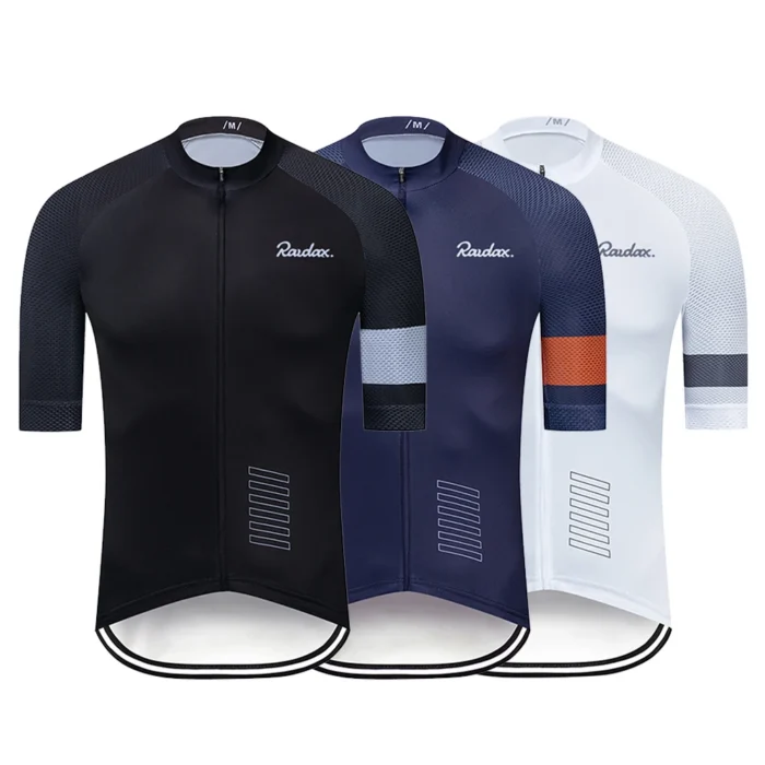Men Cycling Jersey Raudax Classic Black Cycling Racing Tops Short Sleeve Cyclist Clothes Shirt Maillot Summer Bicycle Bike Wear - Image 1