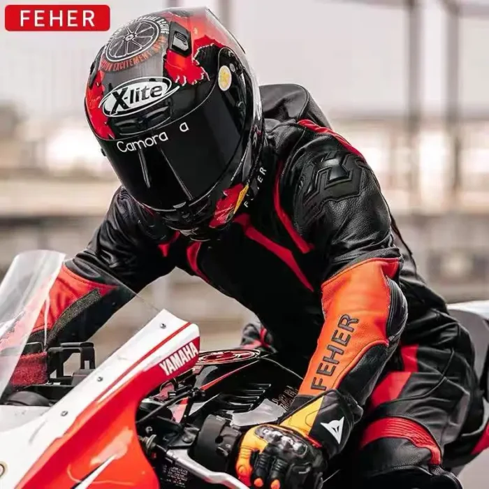 Motorcycle Racing Suit Off-road Men's One-piece Protective Clothing Motorcyclist Leather Jacket Kart Rider CE Protecter Gear - Image 2
