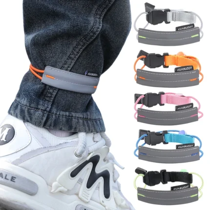 Reflective Bike Pants Strap High Visibility Cycling Pants Cuff Band Bicycle Trouser Bands for Night Walking Cycling Running