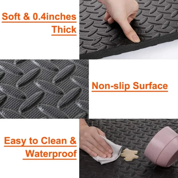 Puzzle Fitness Mat EVA Interlocking Foam Floor Tiles Sports Protection Yoga Home Gym Equipment Mat Non-Slip Floor Mat for Kids - Image 3