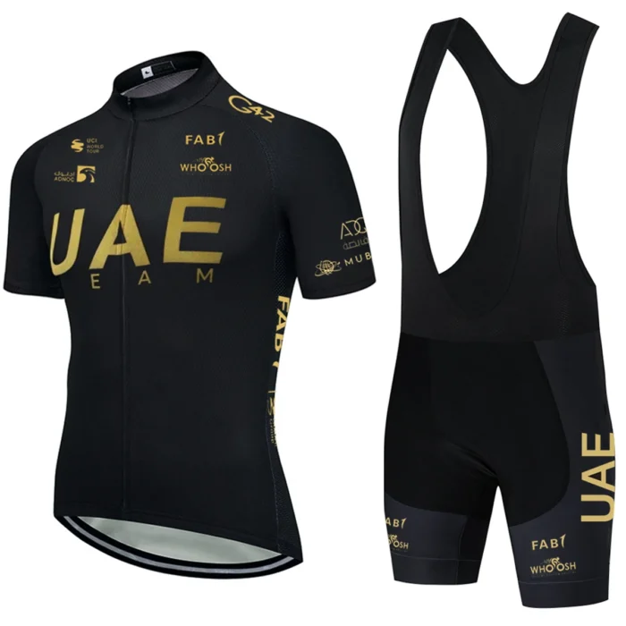 UAE Cycling Jersey Set 2024 Man's Team Short Sleeve Cycling Clothing MTB Bike Uniform Maillot Ropa Ciclismo Summer Bicycle Wear - Image 5