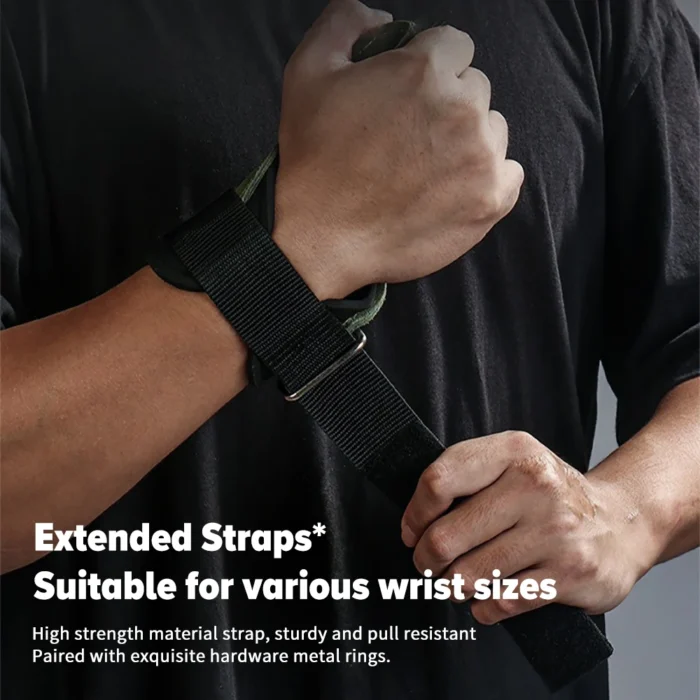 Gym Gloves Grips Anti-Skid Wrist Straps Palm Protector for Weight Lifting Support Deadlift Straps Pull-up Cowhide Fitness Gloves - Image 3