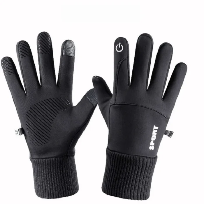 ﻿ Bicycle Gloves Keep Warm Full Finger Men Winter Windproof Fleece Cycling Glove Touch Screen MTB Road Bike Gloves - Image 2