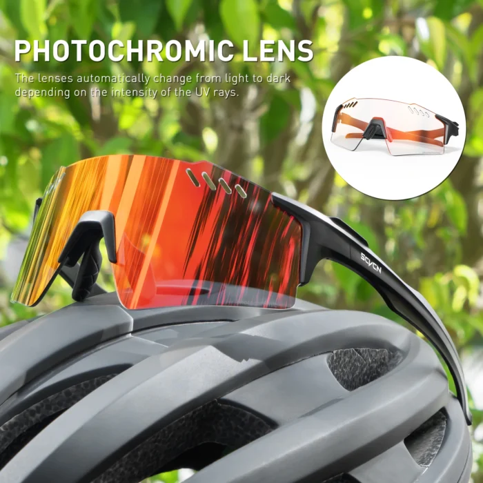 SCVCN Photochromic bike Cycling glasses UV400 Bicycle riding Eyewear Sports MTB Outdoor Sports Golf Camping Driving Eyepieces - Image 4