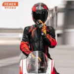 Feher One-Piece Motorcycle Riding Suit Motorcycle Leather Jacket Racing Suit Track Anti Fall And Anti Tear Protective Suit Ridin - Image 3