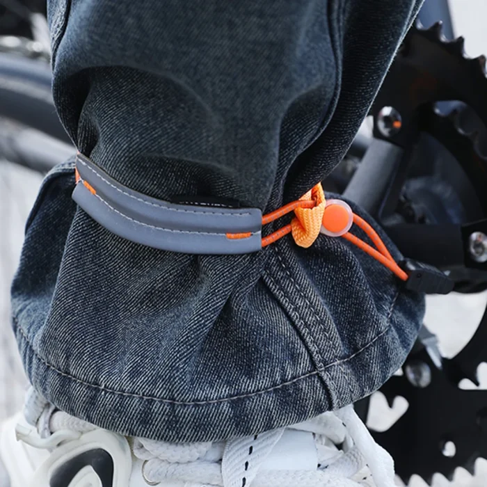 Reflective Bike Pants Strap High Visibility Cycling Pants Cuff Band Bicycle Trouser Bands for Night Walking Cycling Running - Image 2