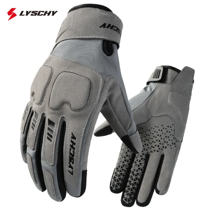 LYSCHY Motorcycle Gloves Winter Warm Full Finger Motorbike Gloves Abrasion Resistant Luvas Touch Screen Motocross Bike Guantes - Image 1