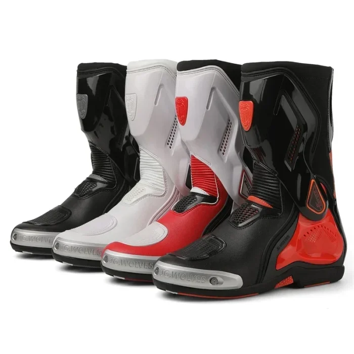Professional Off-road Motorcycle Anti-slip Mid-calf Long Ankle Off-road Racing Wear-resistant Motorcycle Rider Protective Shoes - Image 2